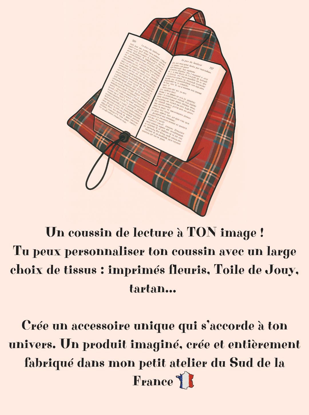 Coussin de lecture personnalisable