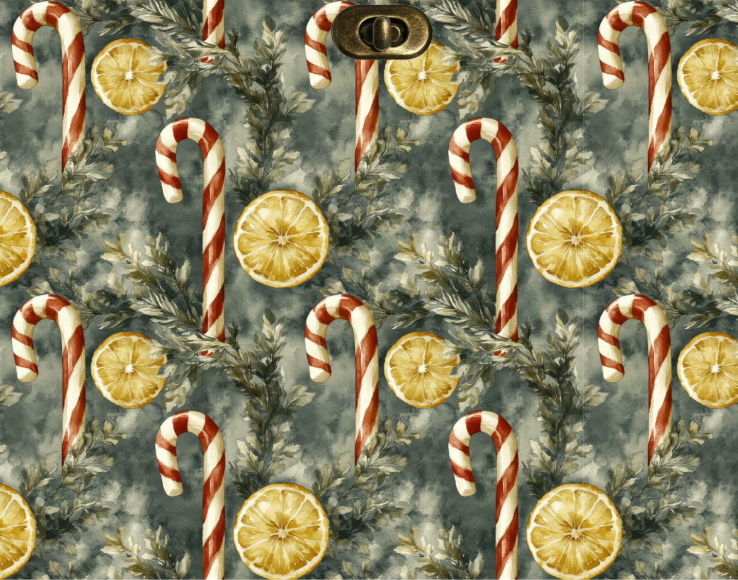 Pochette à livre et liseuse imprimé sucres d'orge