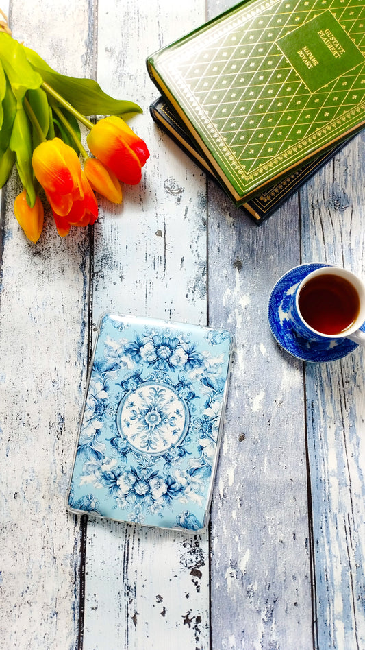 Fond Kindle en toile de Jouy bleu ciel _ PRODUIT NUMERIQUE A TELECHARGER