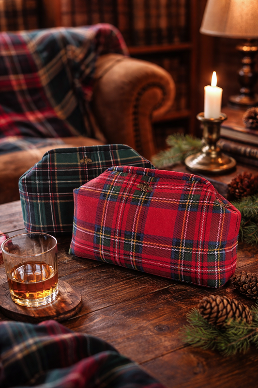 Trousse de toilette Tartan rouge