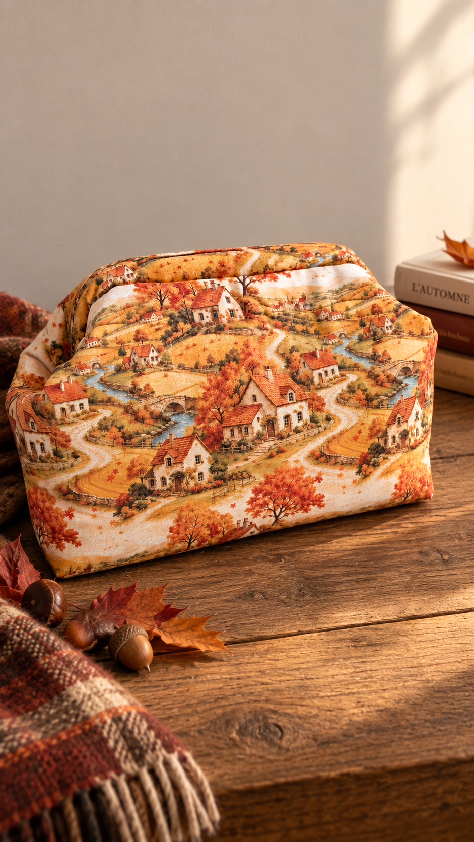 Trousse de toilette hameau d'automne