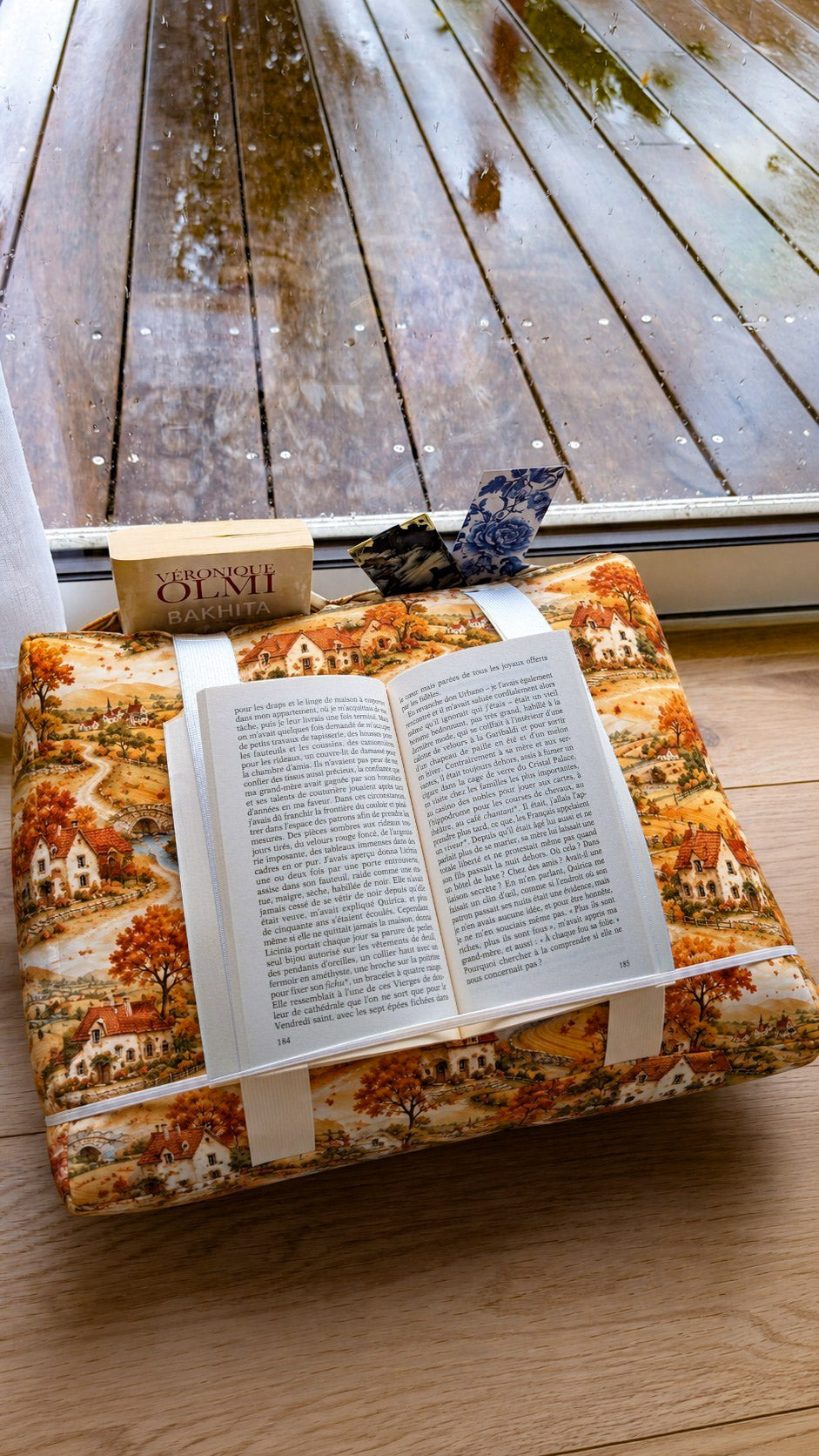 Maxi coussin de lecture avec poches PERSONNALISABLE