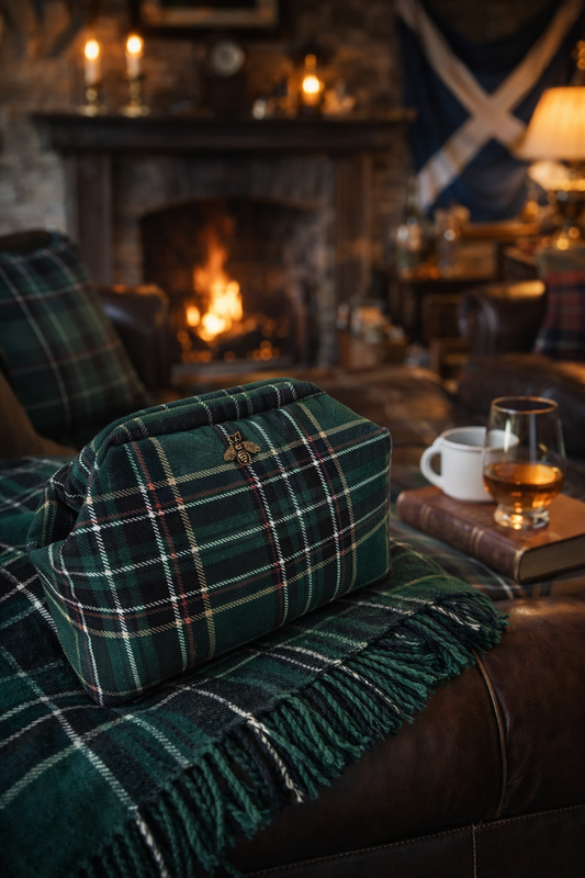 Trousse de toilette Tartan vert