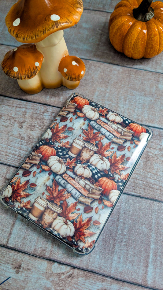 Fond automne latte bleu acier pour liseuses KOBO et KINDLE
