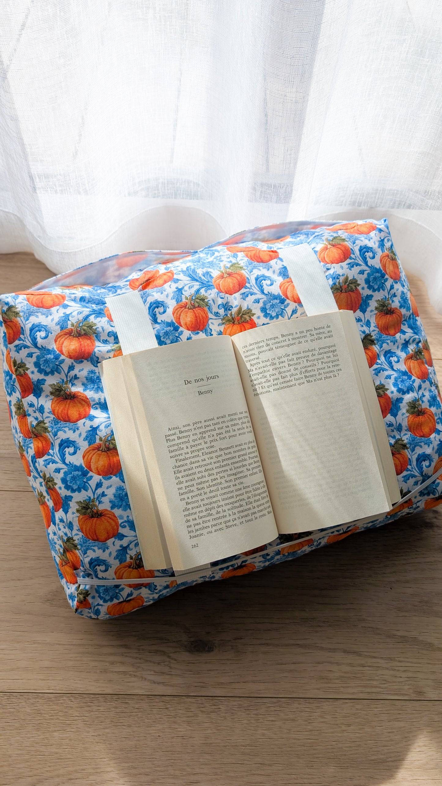Maxi coussin de lecture avec poches PERSONNALISABLE